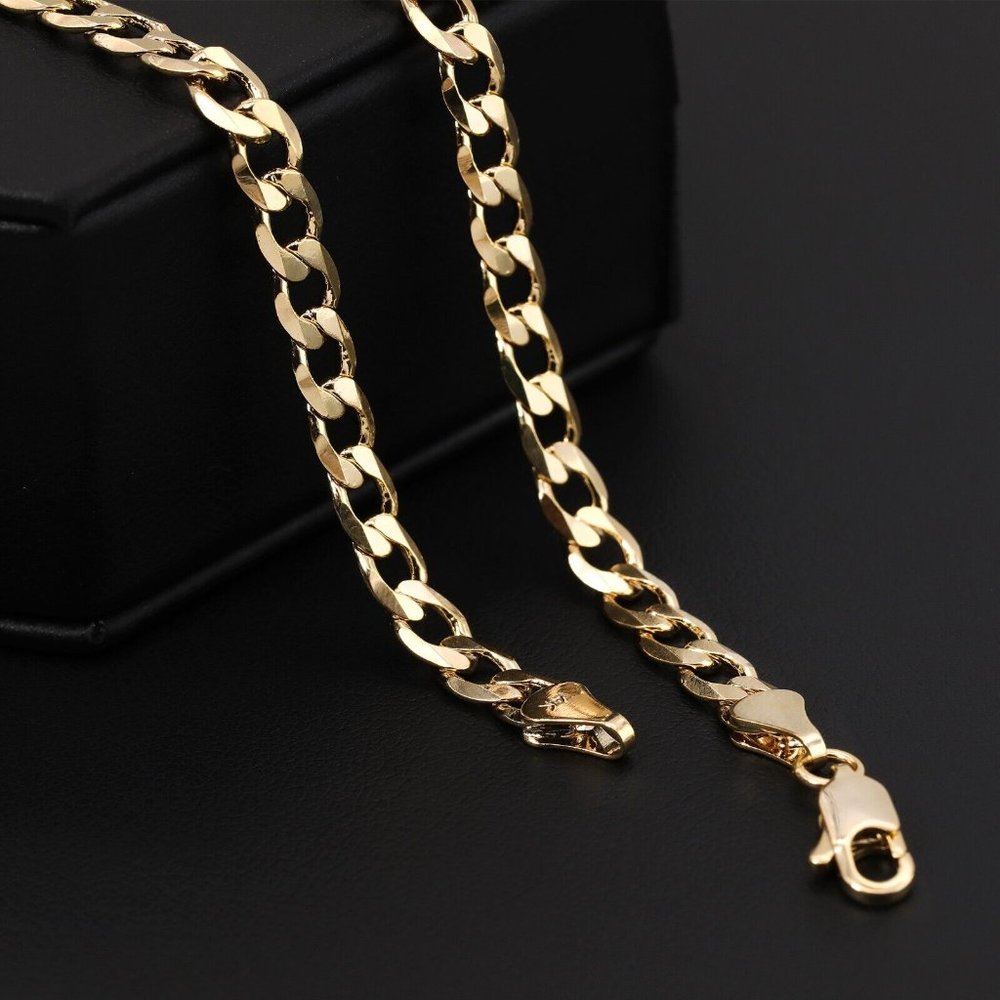 Set 14k Guadalupe Catholic 20" Cuban Necklace + Pendant - Picture 5 of 5